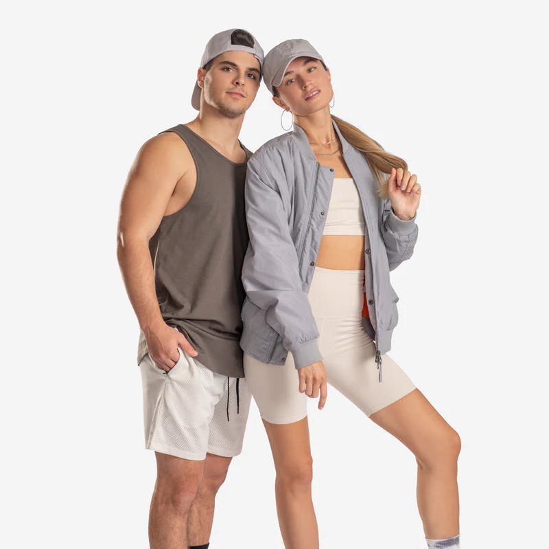 Guy and girl wearing Sweet Sweat® Dad caps.