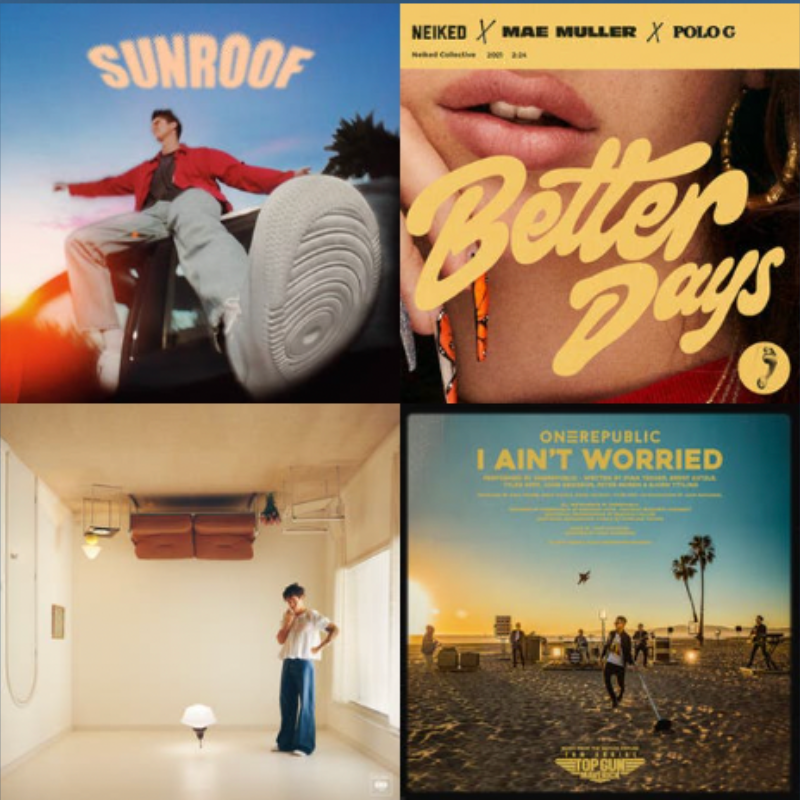 album covers of a playlist